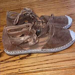 Angel steps size 38 (7.5) Brown Lace-Up Sandals